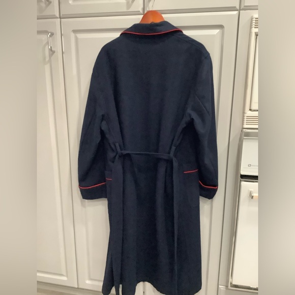 Men’s Vtg Brooks Brothers Robe House Coat, Wool, Hugh Hefner Style Cigar Robe L - Picture 13 of 16